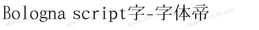 Bologna script字字体转换